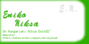 eniko miksa business card